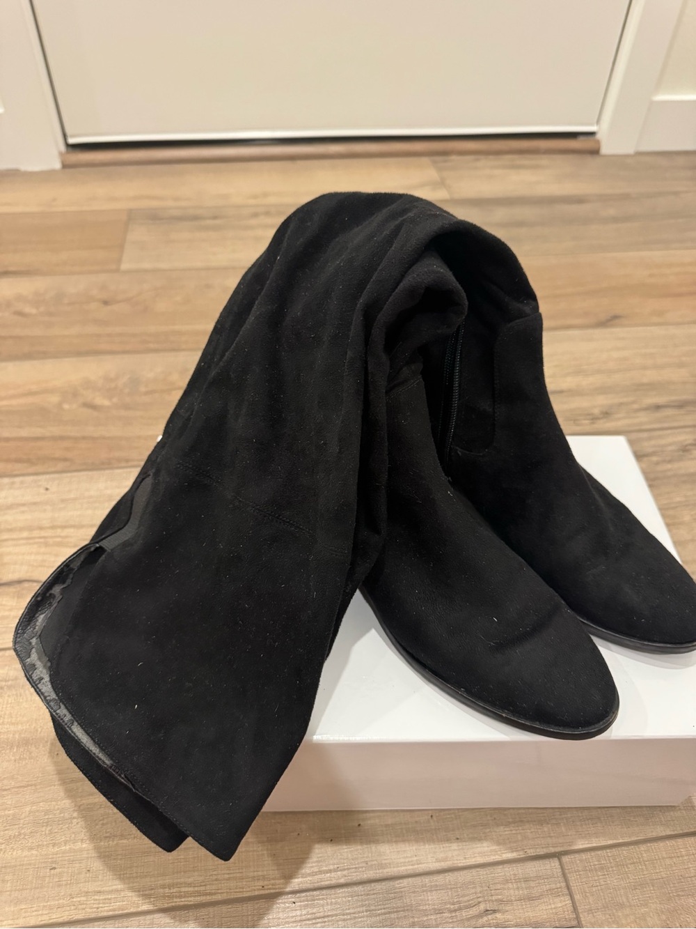 Ivanka Trump Black Over-the-Knee Suede Boots